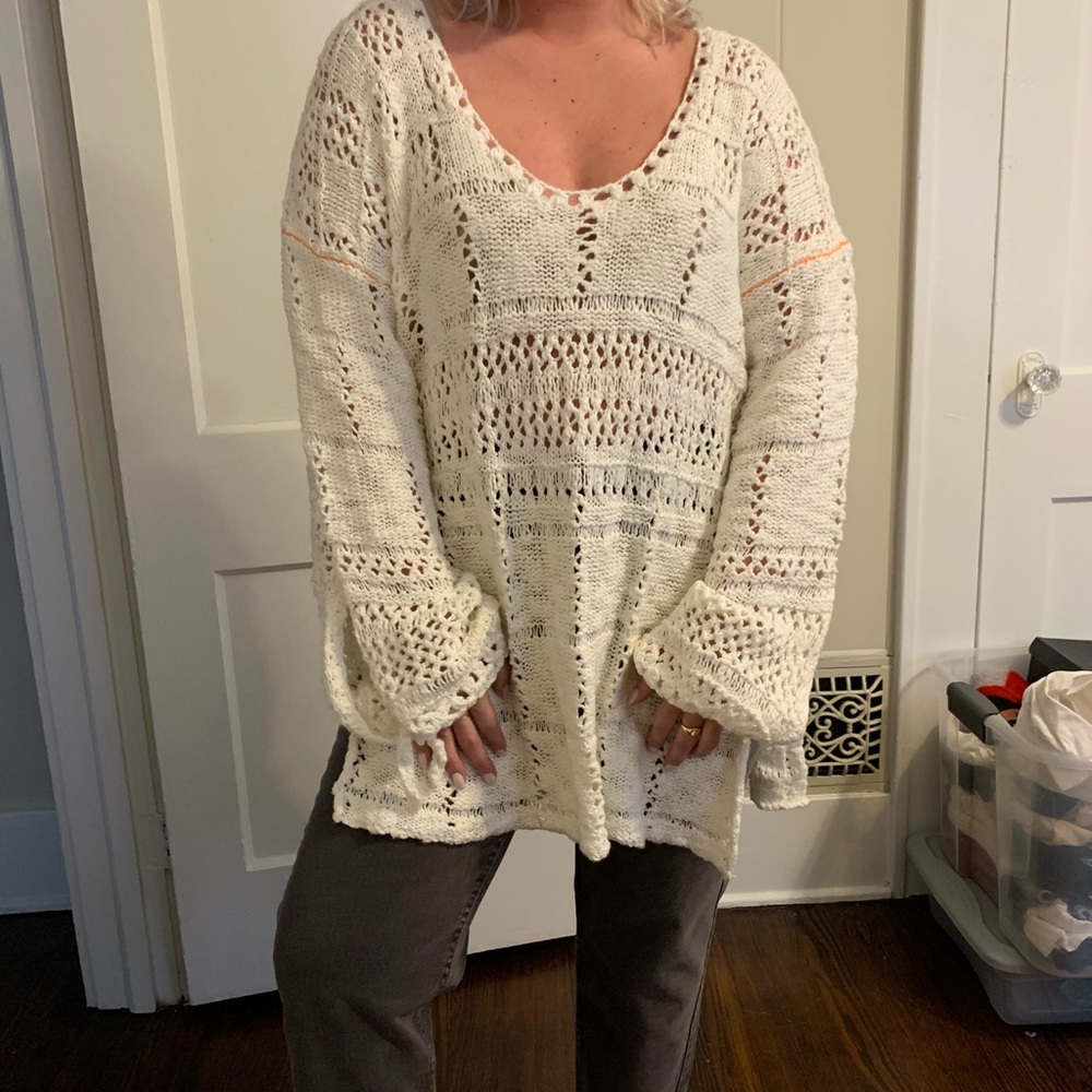 Free People crocheted sweater